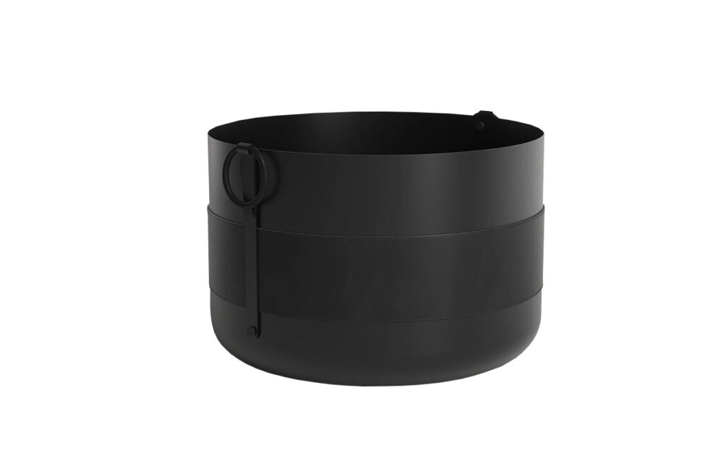 Kosz XL na drewno w kolorze czarnym