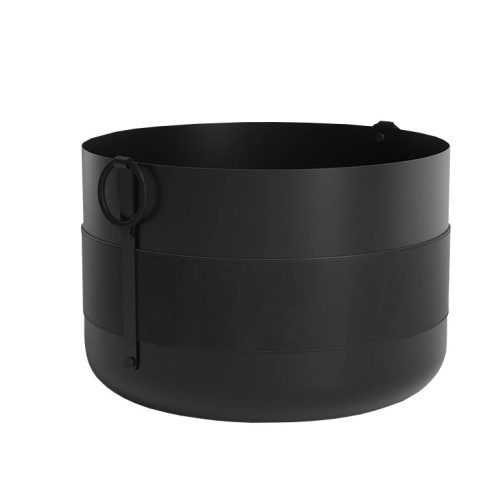 Kosz XL na drewno w kolorze czarnym