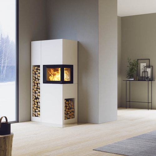 Kominek Pisa R z półką boczną