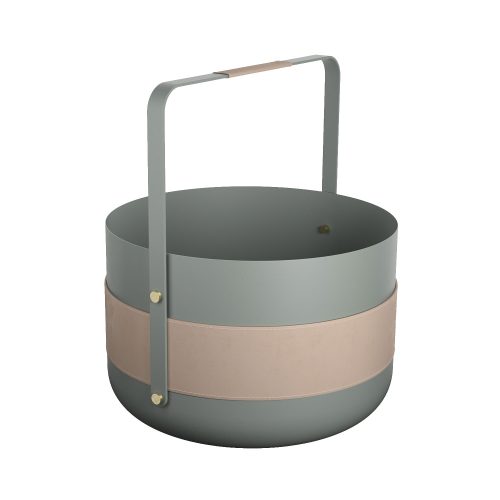 Kosz na drewno w kolorze porostów